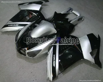 За Kawasaki черен сребърен обтекател нинджа ZX14R 2006-2011 ZZR 1400 06 07 08 09 10 11 ZX-14R комплект за тяло (леене под налягане)