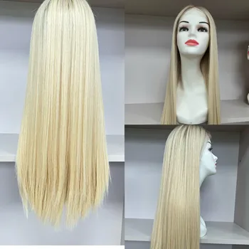 В продажба В наличност Европейска човешка коса рус цвят TsingTaowigs дантела отгоре 24inch направо безплатна доставка