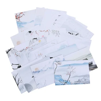 10 комплекта канцеларски писма плик за писане на пликове комплект хартия със стационарни творчески и сладки хартии