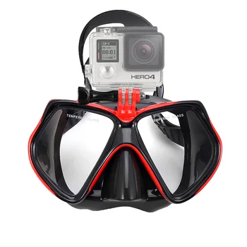 Маска за гмуркане Очила за плуване за GoPro Подводна спортна камера Закалено стъкло Професионална водолазна суха шнорхел тръба Възрастни Младежи