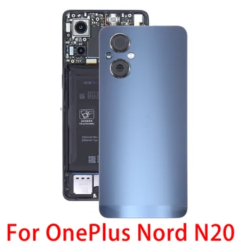 За OnePlus Nord N20 оригинален заден капак на батерията с капак на обектива на камерата (син)