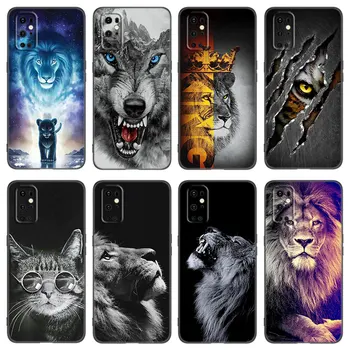 Wolf Lion Animal Калъф за телефон за OnePlus 7 7T 8 9 10 Pro 8T 9R 9RT 10T 10R ACE Nord 2T CE2 Lite N10 N20 N100 N200 5G черен капак