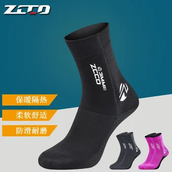 ZCCO водолазни чорапи студено доказателство 3mm зимно плуване топло против хлъзгане чорапи носят чорапи за гмуркане с шнорхел покриват водни чорапи buceo