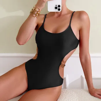 2024 Push Up One Piece Дамски бански костюми Solid Micro Bikini Set Summer Bathing Suit Lady Swimwear Biquini Sexy Bikinis For Woman