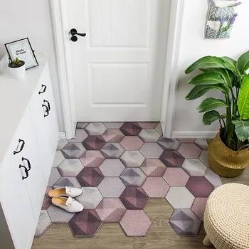Диамантен дизайн Начало входна врата мат спалня кухня хол килим PVC килими без хлъзгане баня мат модерен вътрешен коридор изтривалка