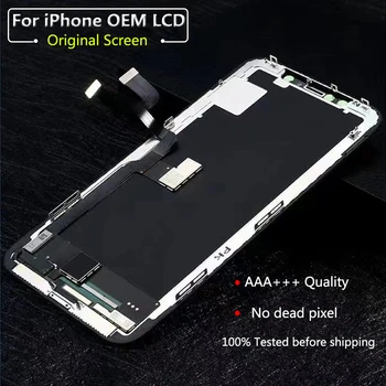 AAA+++Качествен екранен дисплей за iPhone 11 12 13 Mini Pro Max 6 7 8 5s 6s Plus X XS XR Оригинален OEM LCD без мъртъв пиксел