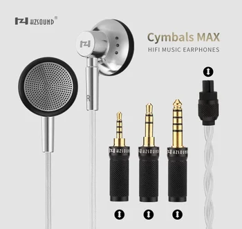 Hzsound чинели Макс кабелни слушалки 15.4mm драйвер единица висока Puriyt Oxygeb-свободен мед + сребро покритие OFC проводници Hifi слушалки kz