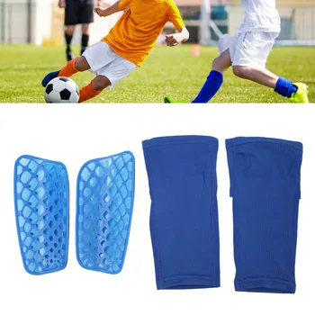 1 чифт младежки футболни ръкави за защита на пищяла Ултралеки дишащи футболни предпазители на пищяла Оборудване за обучение на младежки състезания