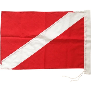 Водолазен флаг за подводен риболов за гмуркане с плувка, шамандура, лодка, гмуркач надолу 35X50cm