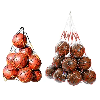 Dropship преносима футболна нетна чанта Външна спортна топка за съхранение чанта Голяма мрежеста чанта за баскетбол, футбол, волейбол, тенис
