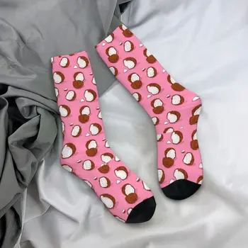 Кокосово дърво чорапи розови плодове Kawaii чорапи дами дишаща катерене чорапи есенен дизайн без хлъзгане