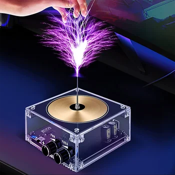 Bluetooth музикална намотка Твърда докосваща се изкуствена мълния Spark Gap Arc Generator Desktop Toy Electric Power Science Teaching