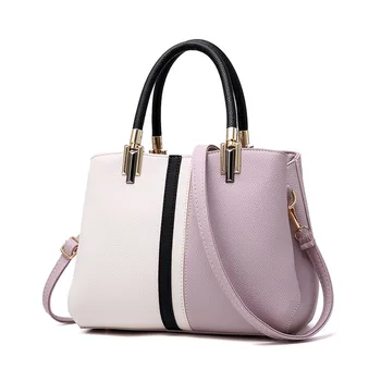 Shangxin 2023 есен и зима цвят контраст модна чанта едно рамо чанта случайни PU кожена чанта нова дамска чанта