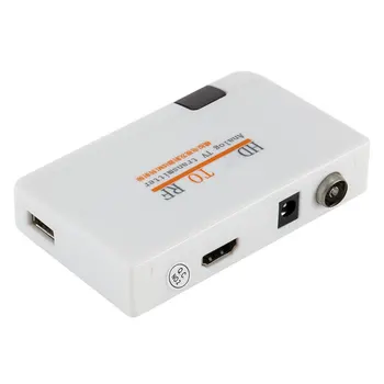HDMI-съвместим с RF коаксиален конвертор Box аналогов телевизионен предавател с дистанционно управление за HDTV монитор проектор