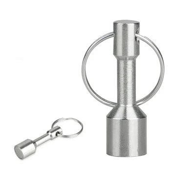 1pc метален магнит ключодържател сплит пръстен сребърен джоб ключодържател висящ държач преносим външен инструмент магнитни материали