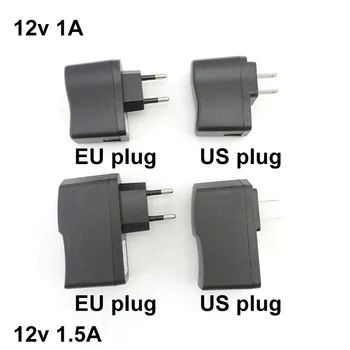 US EU щепсел 12v 1A 1000ma 1.5a 1500ma AC към USB порт Захранващ щепсел Адаптер за захранване Зарядно устройство тип A Зареждане за LED лентови светлини PC