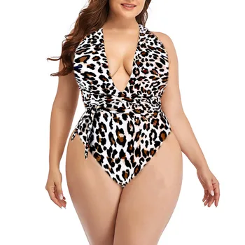 2023 Летен бански нов леопард принт секси големи сладки бански костюми за жени Плувни върхове за жени със сутиен