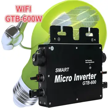  Китай фабрика 600W 24V 36V на мрежата инвертор за слънчева енергия MPPT чист синусоидален конвертор 110V 220V AC Smart WIFI режим преносим