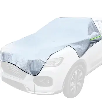 Универсален външен автомобил сняг половин защита покритие широко използвани сенник водоустойчив прахоустойчив за хечбек SUV седан аксесоари