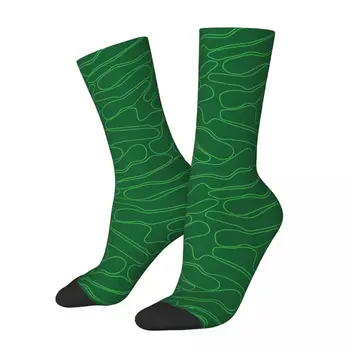 Мъже Жени Голф игрище Оформление Контур Чорапи Меки Смешни Щастливи Чорапи Новост Стоки Средна тръба Чорапи Малки подаръци