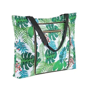 Водоустойчива пазарска чанта Голяма лека пясъчна сгъваема плажна чанта Сгъваема чанта с голям капацитет Лесно съхранение за пътуване