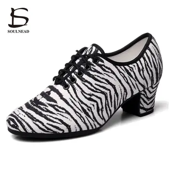 Latin Woman Dance Shoes Women Jazz Salsa Tango Shoes Ballroom Practice Female Modern Training High Heels Dancing Sneakers 34-41