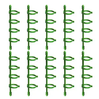 Plant Support Stake 10 Pack Единични стволови растителни клипове Ключалка кука растение катерене стена ключалката стволови клипове Зелени растителни държачи залози