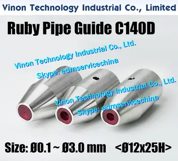 Ø1.4mm edm Ruby Pipe Guide C140D (тип Ruby) Ø12x25H Ръководство за пробиване на тръби за пробивна машина Jinma Baoma, ръководство за електроди