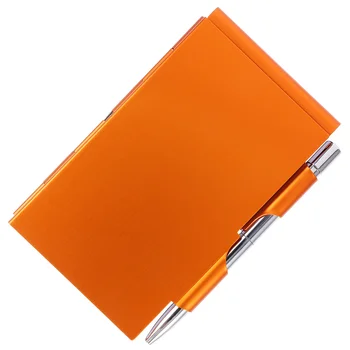 Clamshell бележник стилен метален държач многоцветен мини джобен бележник малка хартия преносим офис сълзотворен бележник с писалка