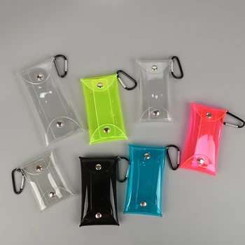 Множество цветове Blind Box съхранение дисплей кутия Ръчно изработени PVC монета чанта прозрачен ключ чанта играчки кукли висящи малка чанта