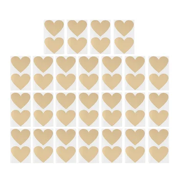 50PCS Стикери за надраскване във формата на сърце Creative DIY Scratch Surprise Scratch Coating стикери за парти приятели Златен