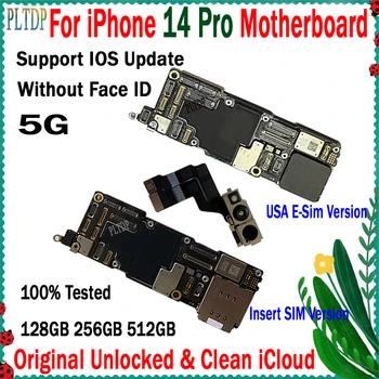 Безплатна доставка Дънна платка Clean iCloud за iPhone 14 Pro Пълна работеща дънна платка Поддръжка на iOS Update Logic Board Plate E-SIM & SIM