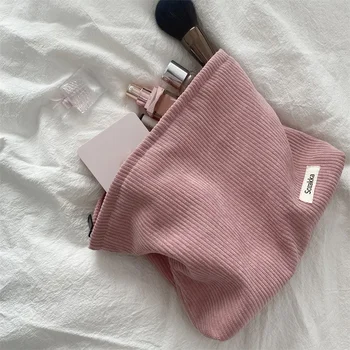Голяма кадифена чанта за грим чанта Преносима козметична чанта за пътуване за грим за съхранение Organzier тоалетна чанта Neceser