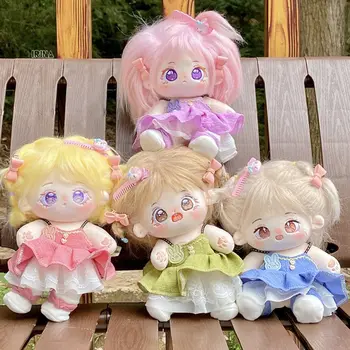 Fashion 20cm кукла памучни дрехи мини принцеса пола дрехи сладък кукла рокли за памук пълнени кукли играчки аксесоари