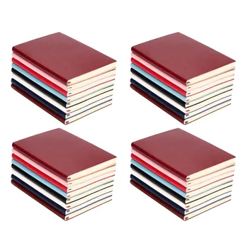 4X 6 цвят случайни мека корица PU кожа тетрадка писане дневник 100 страница облицована дневник книга