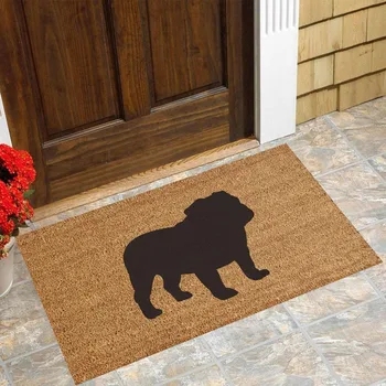 Living Carpet Dark Rugs for Living Room French Bull Dog Doormat Frenchie Doormat Dog Lover Decor Multiple Sizes Large Doormat