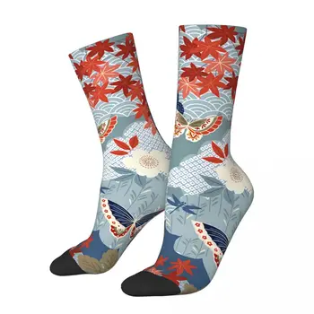 Щастливи мъжки чорапи Япония реколта дизайн реколта японски стил хип-хоп луд екипажа чорап подарък модел отпечатани