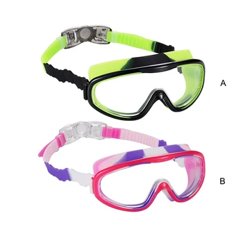 Детски очила за плуване с голяма рамка Удобно прилягане и надеждна безопасност на очите, което прави плуването по-удобно Деца тип 2
