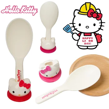 Hello Kitty Rice Spoon Cartoon Animation Creative Household Three-dimensional Cute Plastic Non-stick Rice Spoon Kitchen Supplies