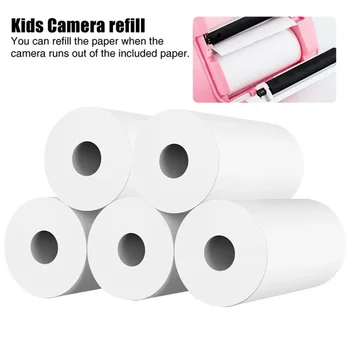  10rolls / lot 57 * 25mm термична хартия бяла детска камера незабавен печат детска камера печат хартия резервни части