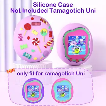 Анимационен калъф за деца електронен домашен любимец Tomagochi Uni екран филм силиконов капак за виртуална машина за домашни любимци tomagotchi Uni Game