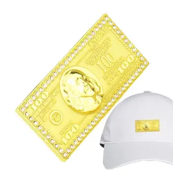 Голф шапка ПИН метална шапка бижута щифтове долар тема декорация инструмент за шапки якета ревери ризи и чанти