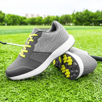 Нови модерни мъжки професионални голф спортни обувки дишаща мрежа мъжки голфър атлетични маратонки на открито неплъзгащи се голф обувки