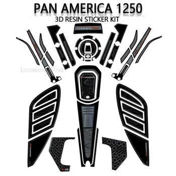 Пан Америка 1250 Аксесоари 3D гел епоксидна смола стикер резервоар подложка защита комплект за Harley Davidson Pan America 1250 2020-2023