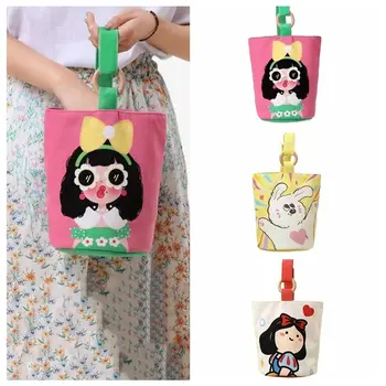 карикатура платно кофа чанта сладък корейски стил момиче карикатура мумия чанта голяма пазарска чанта чанта платно чанта момичета
