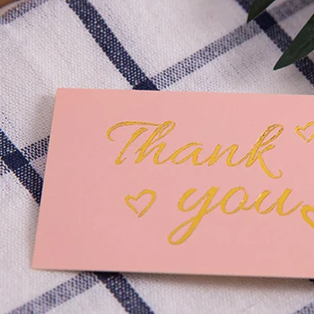 50pcs розов Благодаря ви, че подкрепихте моята малка визитка Благодаря Поздравителна картичка Поскъпване Cardstock за продавачи подарък
