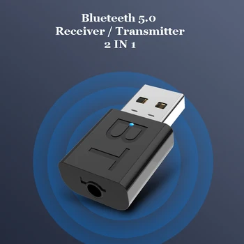 Blueteeth 5.0 предавател 2-в-1 приемащ адаптер безжичен 5.0 Dongle високоскоростен предавател USB за PC лаптоп слушалки MP3