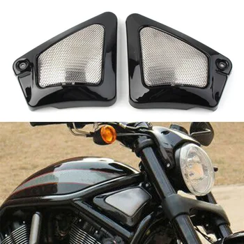 Мотоциклет рамка врата страничен капак охрана ляво + дясно 2бр за Harley V-Rod VRSCD VRSCDX VRSCA VRSCB гланцово черно