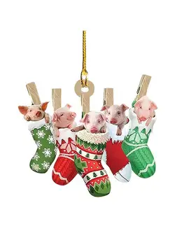 Смешно коледно дърво украшение сладък орнамент Коледа висящи орнаменти смешно Коледа висулка подарък забавно висулка