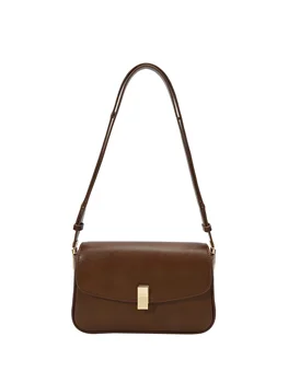 Black Qiao Brown Small Square Bag Дамски есен и зима Commuter's All-Matching Shoulder Messenger Bag